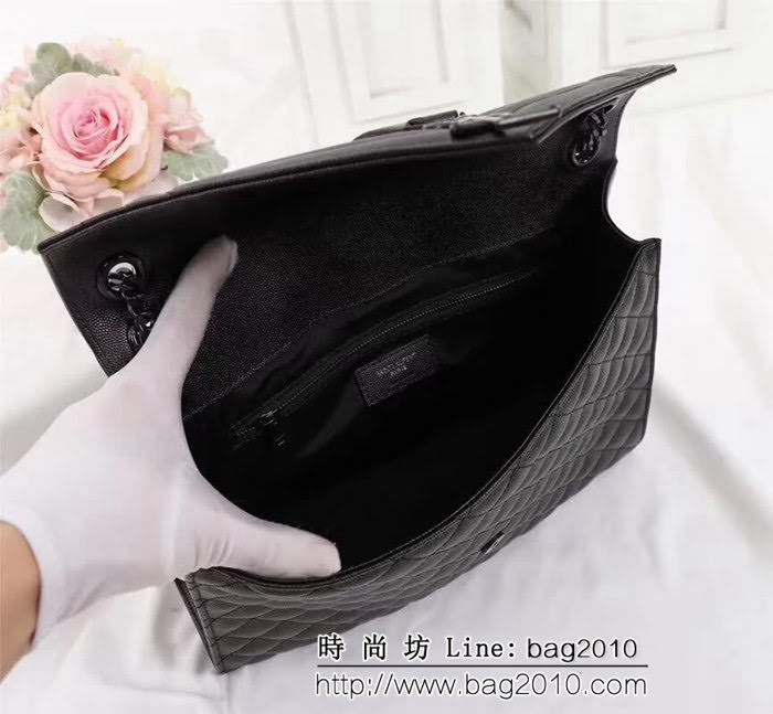 YSL聖羅蘭 爆款 魚子醬紋牛皮鏈條單肩斜挎包 26808 YAS1328